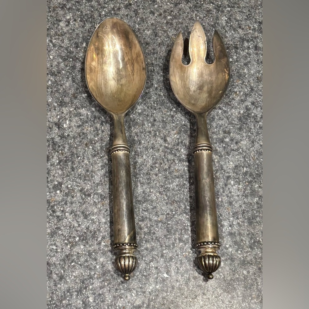 Godinger Silver Art Company Pair Salad Servers